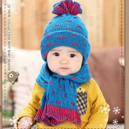 Bộ khăn mũ len giữ ấm cho trẻ ME005